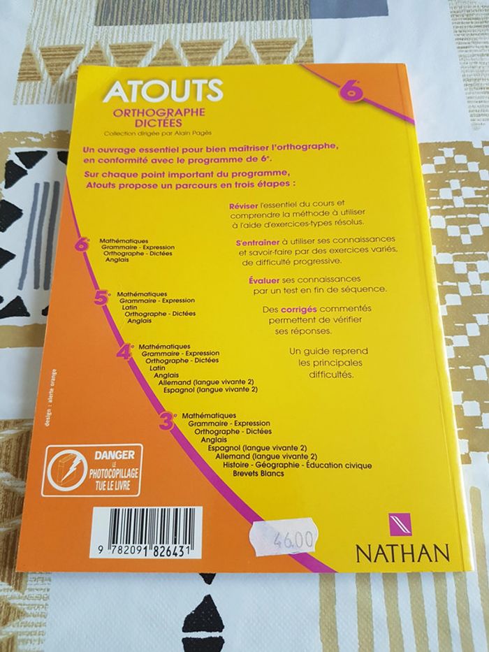 Atouts 6ème Orthographe Dictées - photo numéro 2