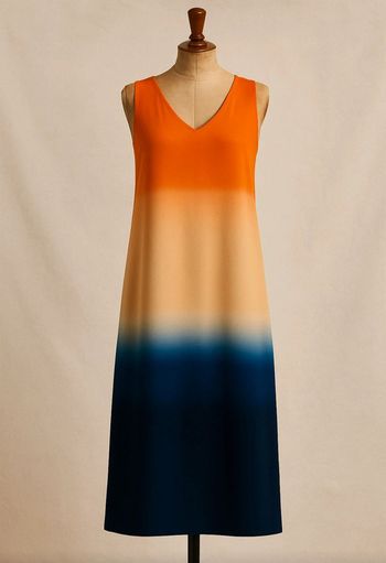 Robe longue sans manches dégradée taille 40