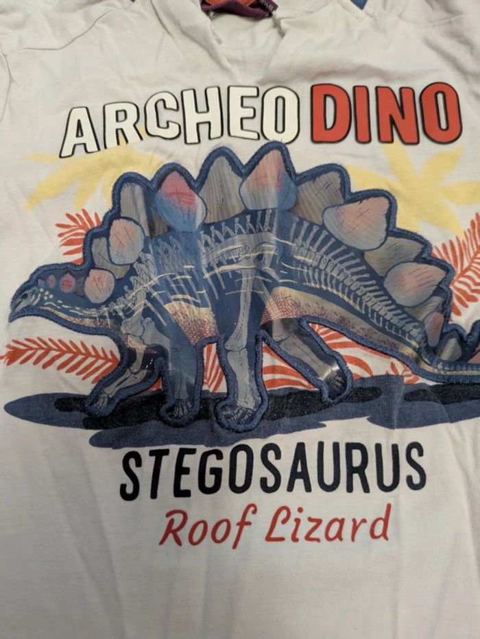 T-shirt garçon 4 ans stégosaure dinosaure - photo numéro 2