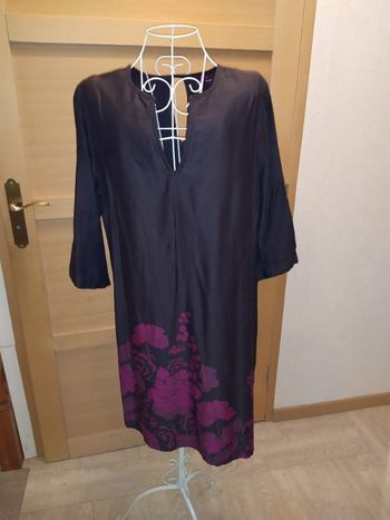 robe neuve marron imprimée la fiancée du mekong