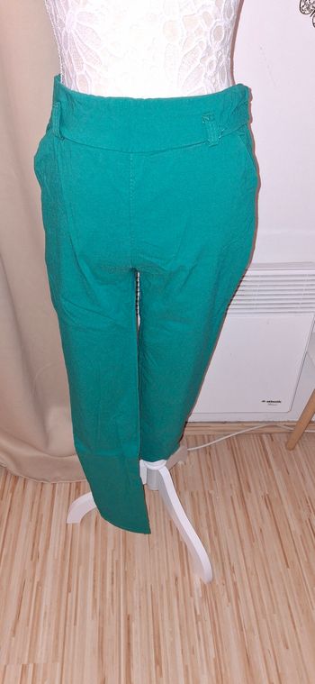 Pantalon stretch vert