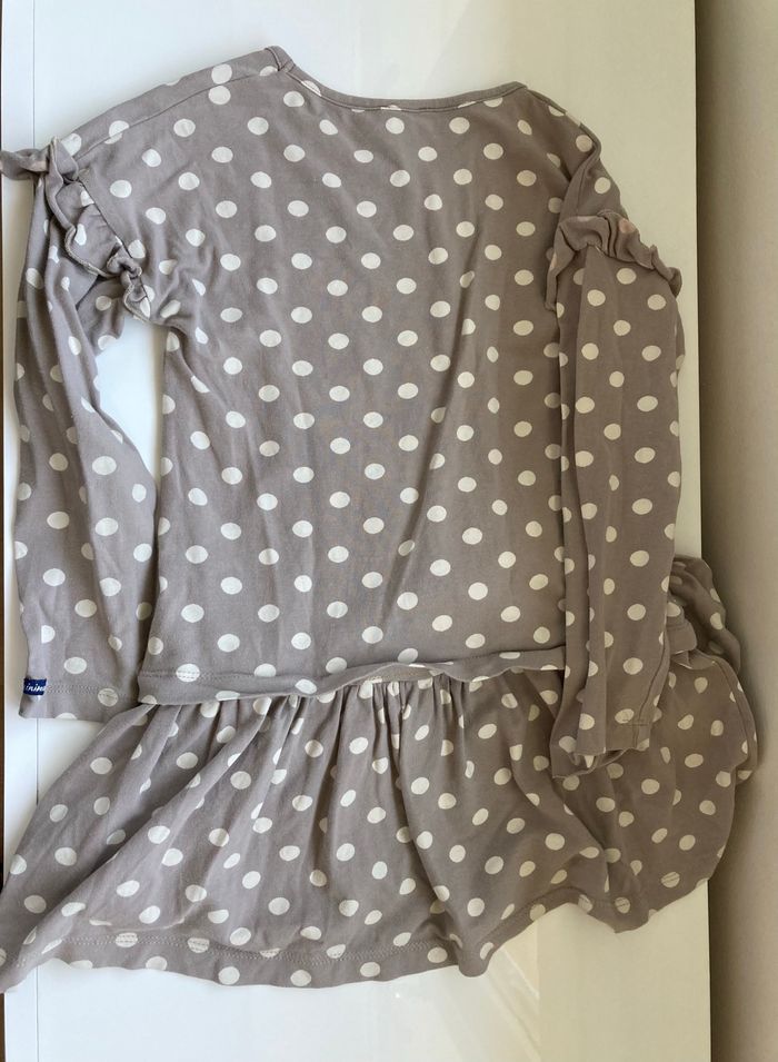 Robe beige à pois Miniman 6 ans - photo numéro 5