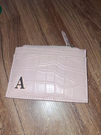 Portefeuille et carte rose initiale A primark rose