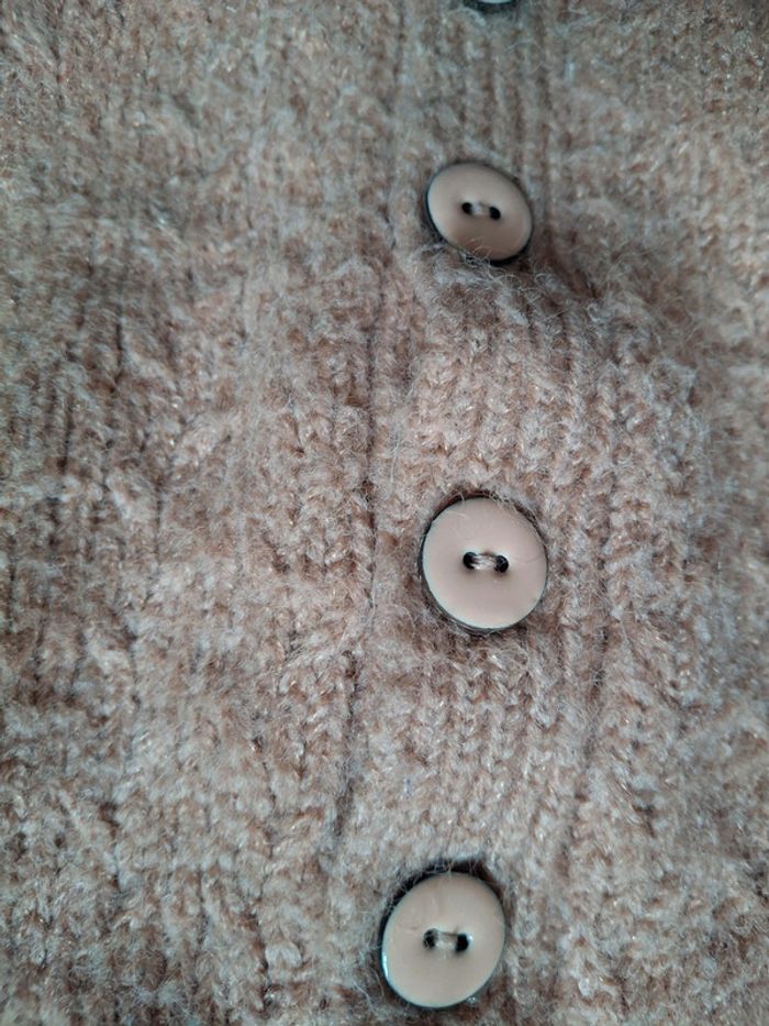 Gros gilet chaud beige 18 mois fille kiabi - photo numéro 4