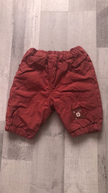 Okaidi - Pantalon doublé rouge 3 mois