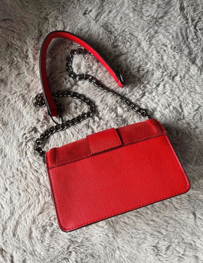 Sac bi matière simili cuir et daim rouge h&m - photo numéro 2