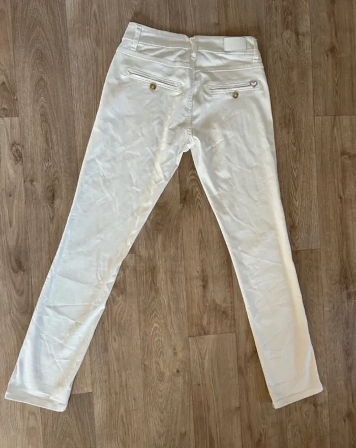 Please pantalon blanc femme, taille 36 été - photo numéro 4