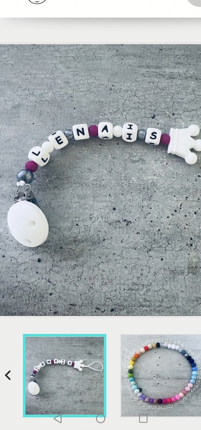 Attache tétine personnalisé