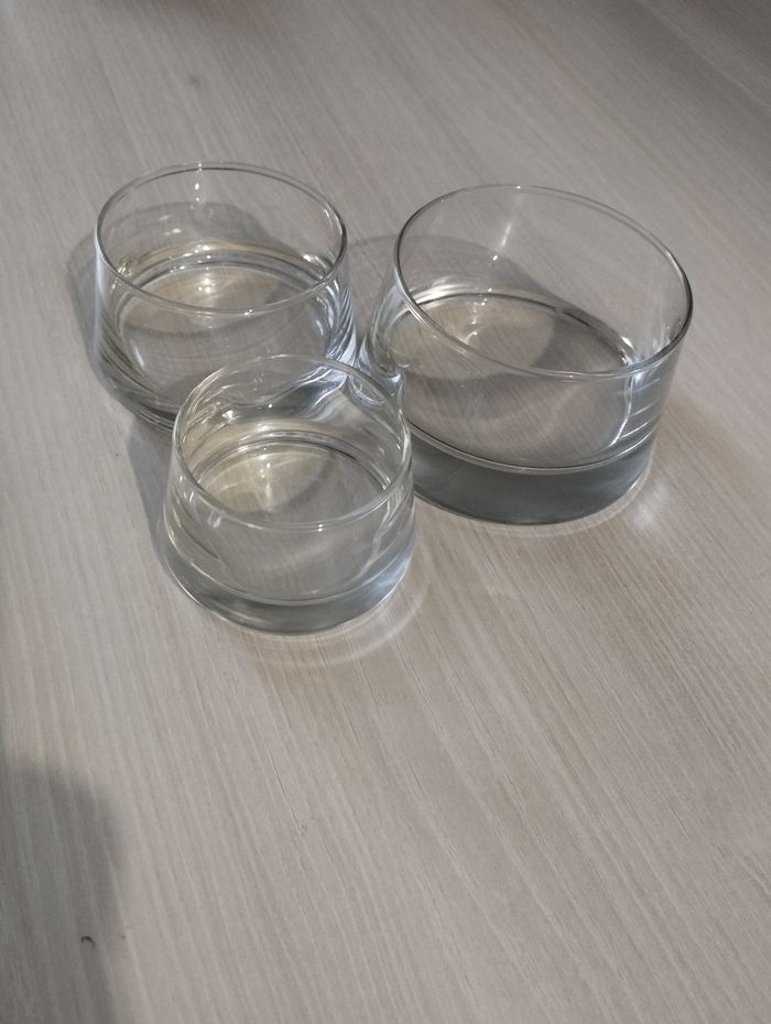 Lot de 3 récipients en verre
