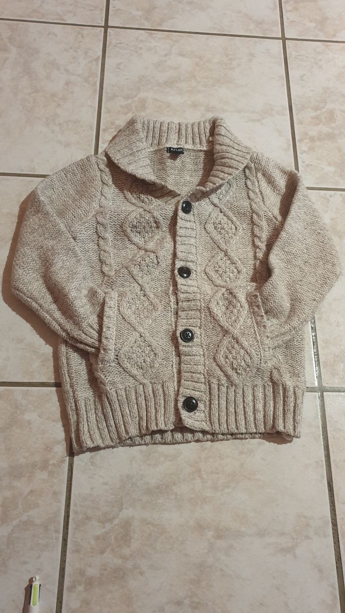 Gilet en laine beige - photo numéro 2