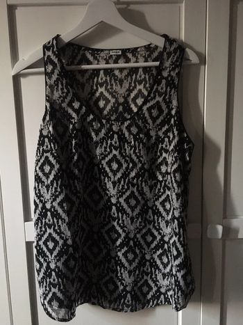 Débardeur noir blanc