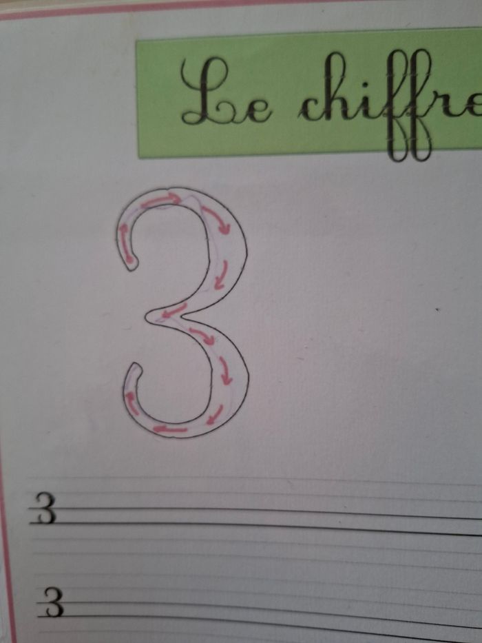 fiche pour apprentissage à écrire les chiffres - photo numéro 4