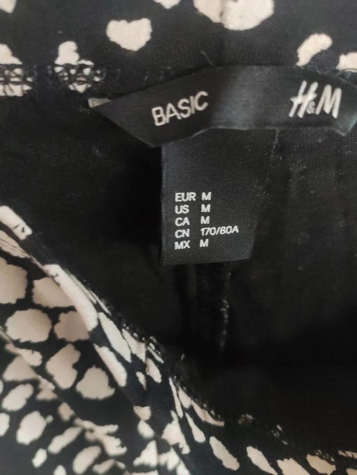 H&M legging noir blanc M - photo numéro 3