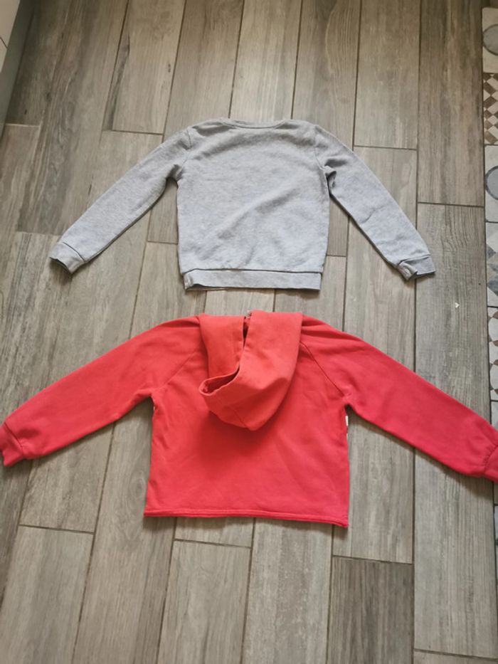 Lot de 2 sweats rose et gris pour 8 ans - photo numéro 4