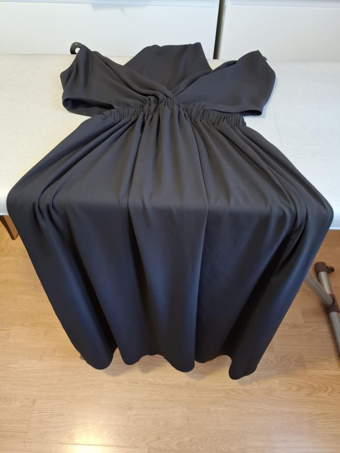 Superbe robe longue été/soirée Etam 36 noire doublée excellent état