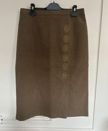 Jupe droite beige - Griffon - T.2/42 - Neuve avec étiquette