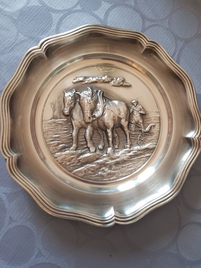 Jolie assiette en etaing