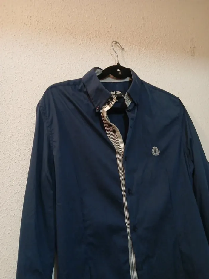 Chemise bleu marine homme " gold sk" taille xl - photo numéro 2