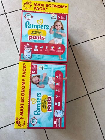 2 pampers premium pant 5  neuf 