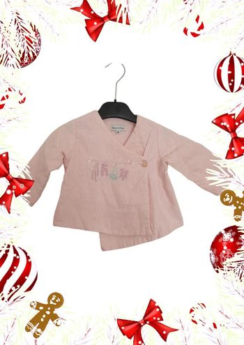 Gilet veste rose bout chou bébé fille taille 6 mois