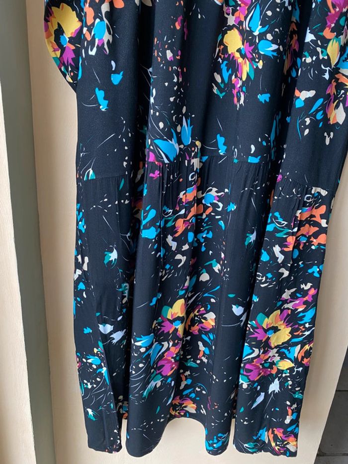 Robe longue noire à motifs multicolores S.E.N 44 - photo numéro 7