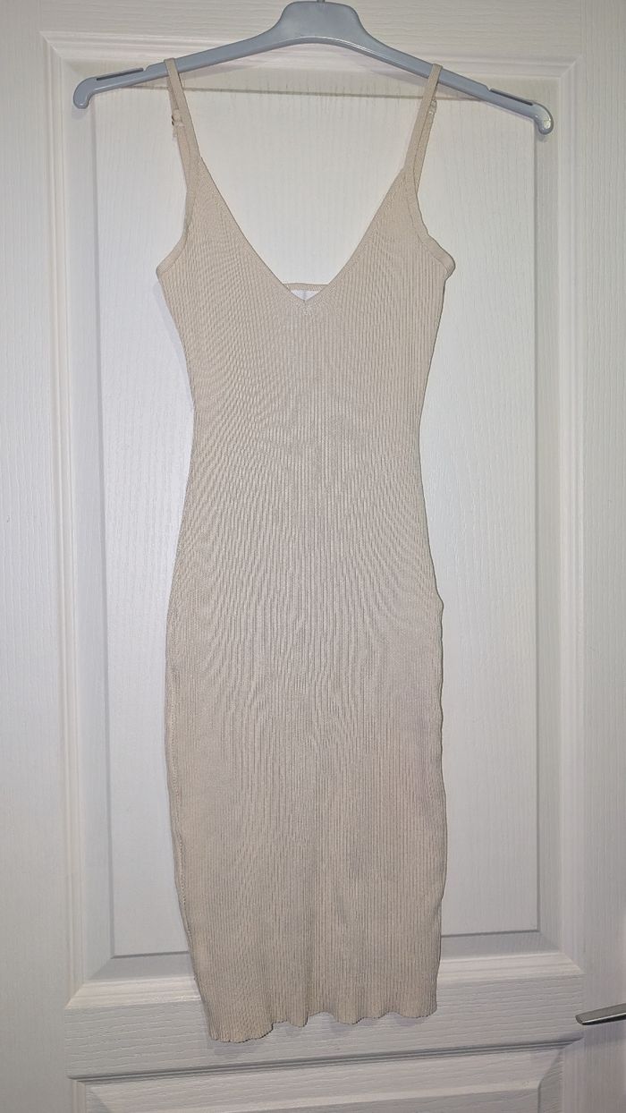 Robe moulante beige taille S