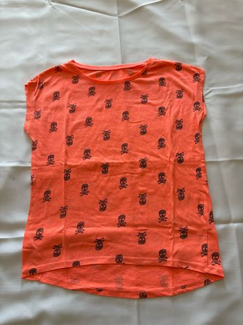 T-shirt orange à motif - 12 ans