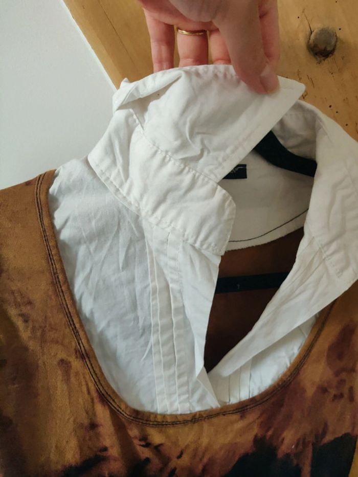 Haut y2k bi matière chemise intégrée - photo numéro 4