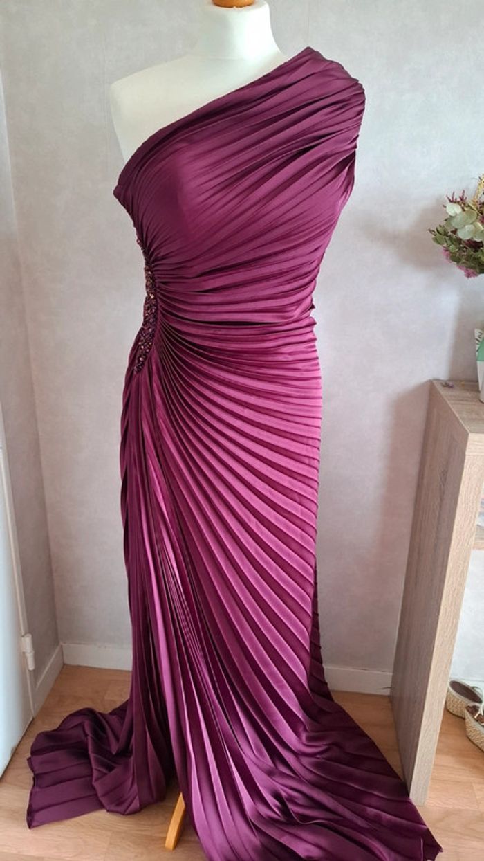Robe de soirée plissée