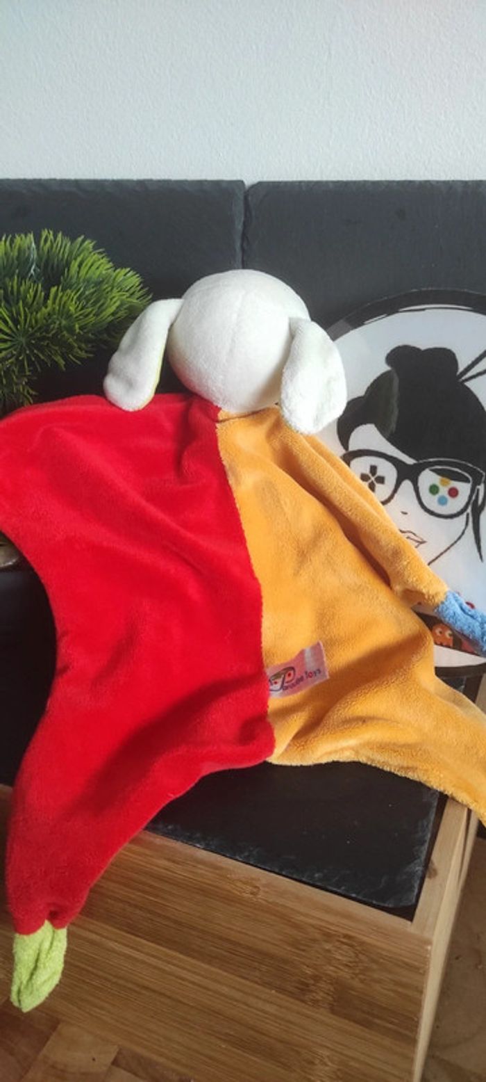 doudou mouton plat rouge orange paradise toys vert violet - photo numéro 2