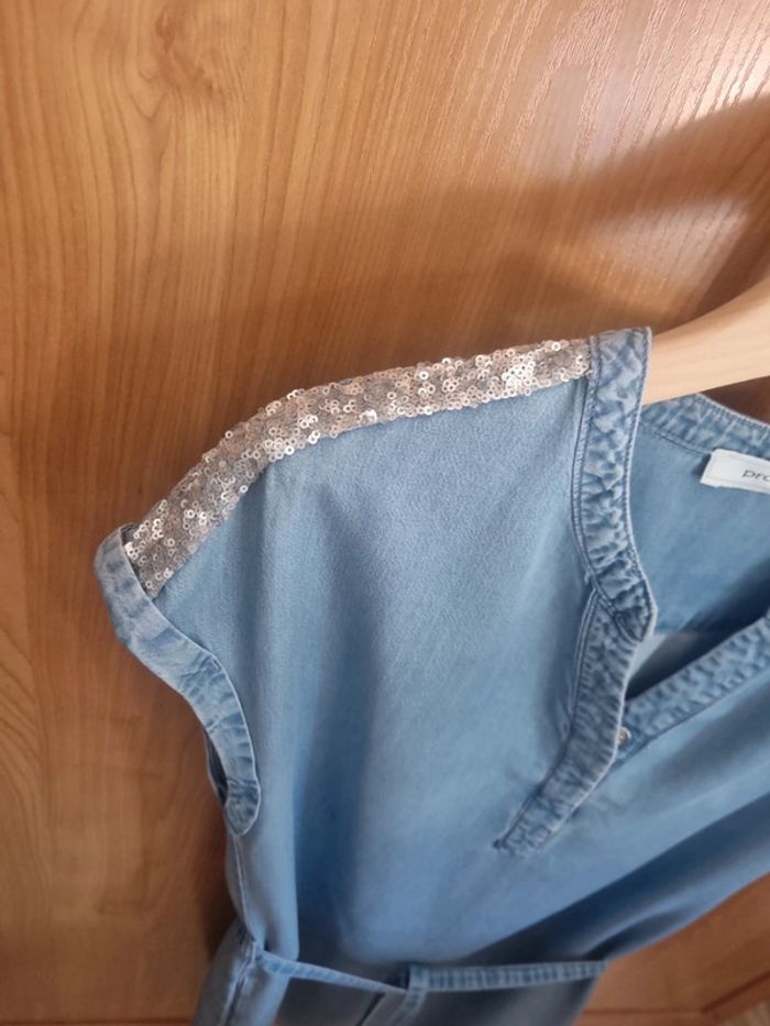 Robe en jeans bleu ciel - photo numéro 3