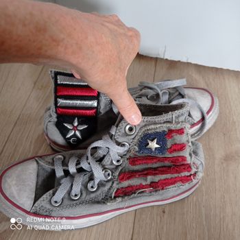 Converse grises et multicolores P36