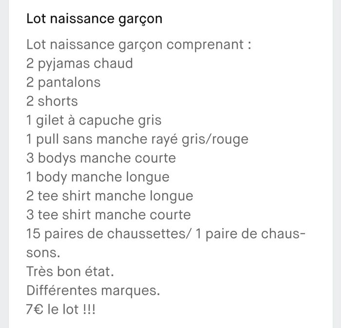 Lot vêtements 1 mois garçon - photo numéro 6