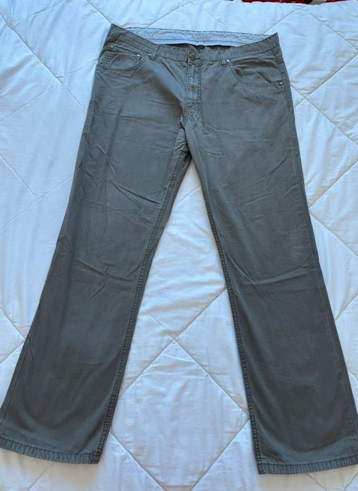 Pantalon homme In Extenso taille 50/2XL – marron/gris – regular – coupe droite - photo numéro 2