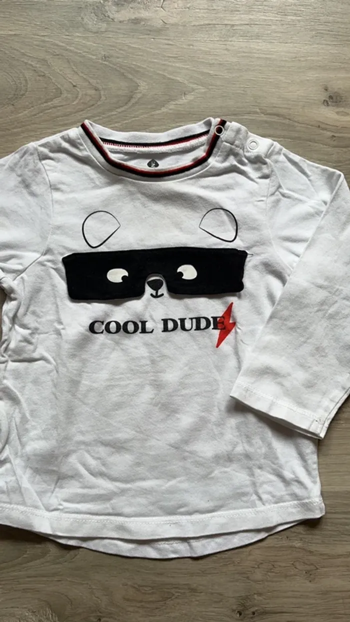 Ensemble t-shirt manches longues, jogging, veste sans manches - photo numéro 2