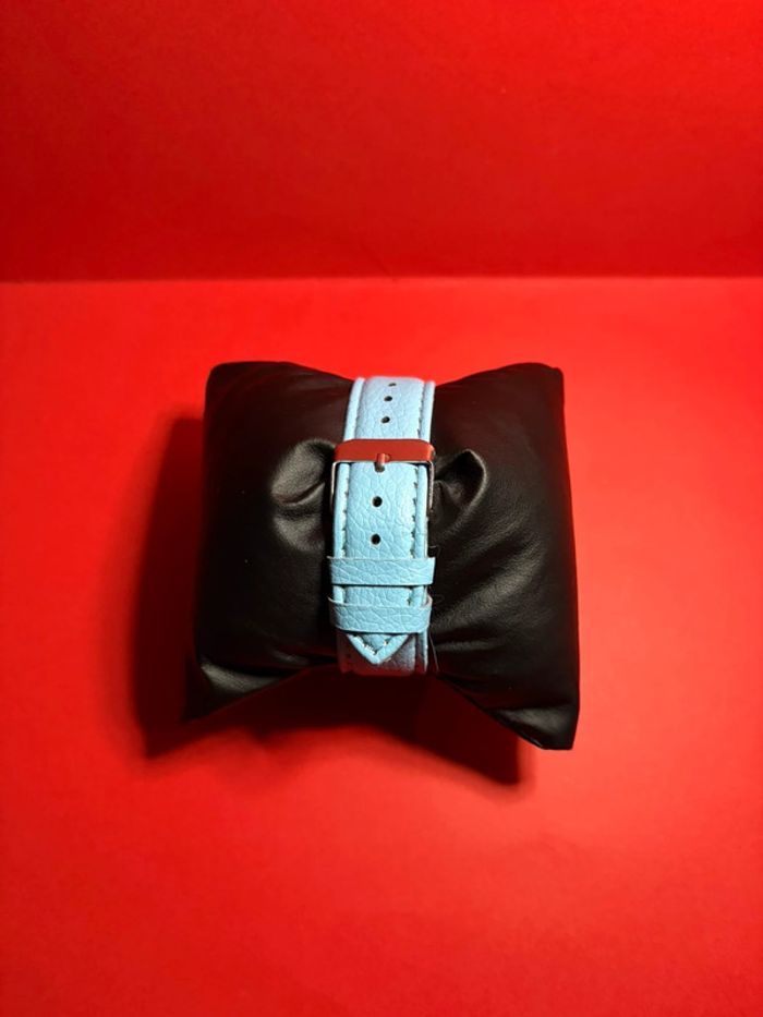 Montre "Geneva" Quartz cuir couleur bleu pour Femme élégante, bracelet personnalisable - photo numéro 5