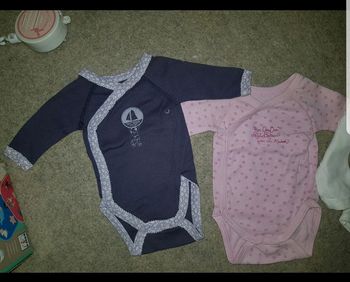 Lot de 4 bodys manches longues petit bateau fille naissance