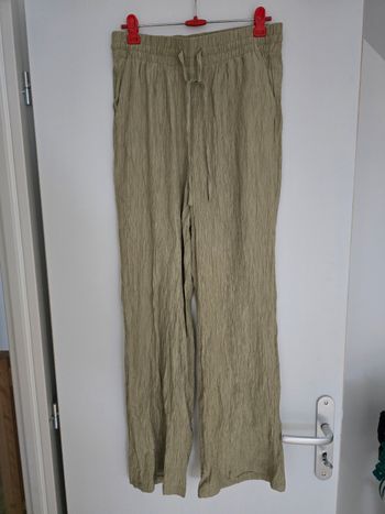 Pantalon fluide vert olive