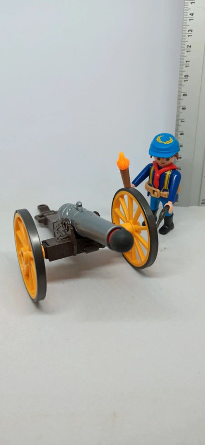 Homme soldat nordiste avec canon playmobil - photo numéro 3
