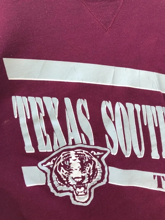 Russell Athletic Texas Southern Tigers University sweater crewneck made in USA 🇺🇸 Mens L - photo numéro 2
