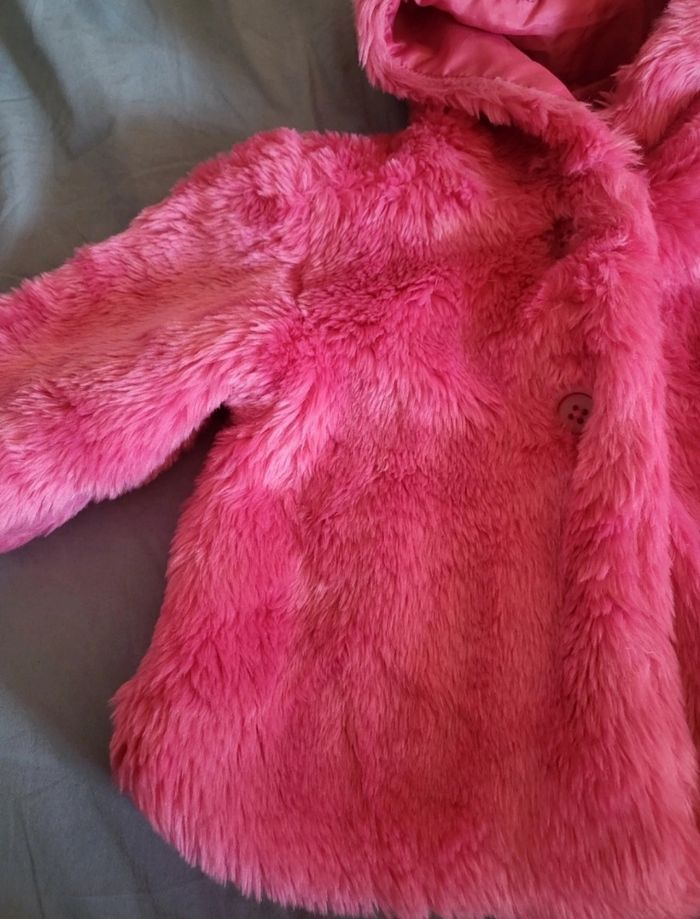 Manteau FAUSSE fourrure Rose - photo numéro 2