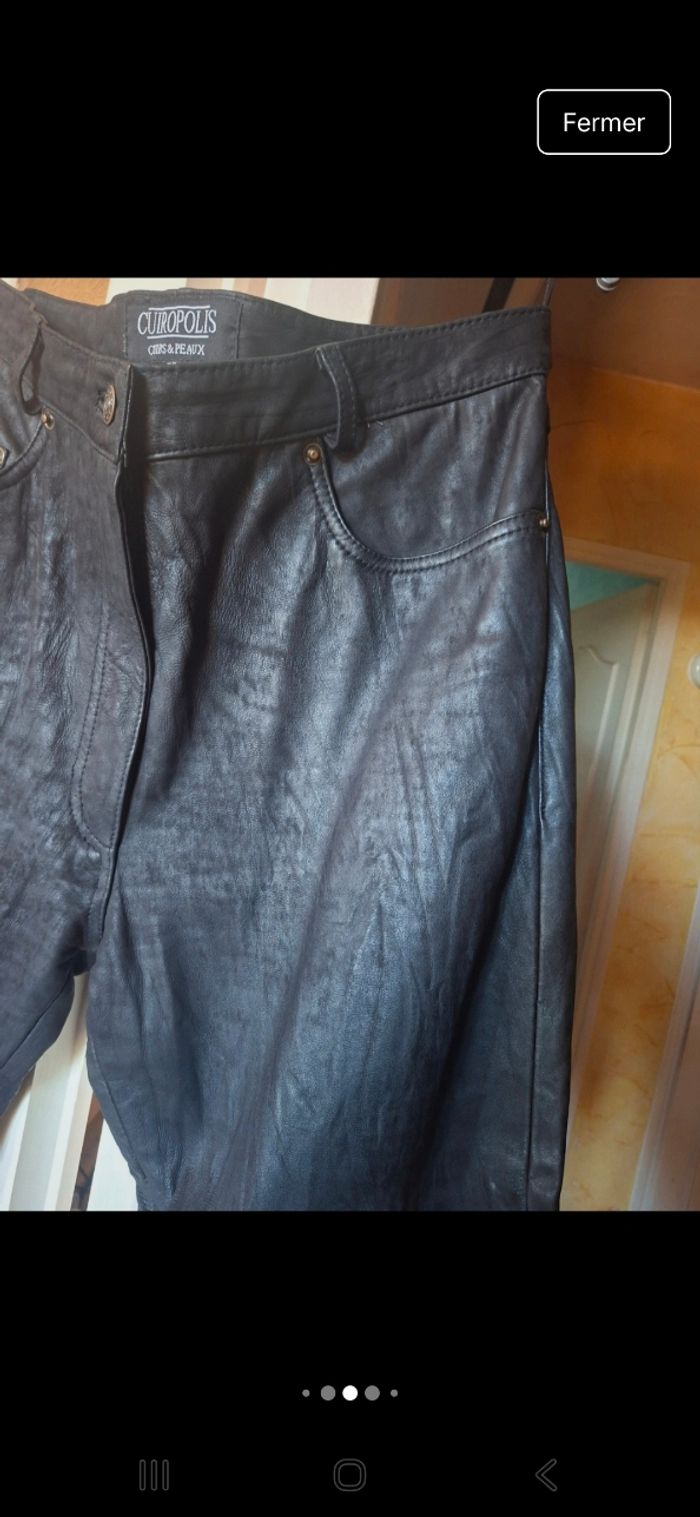 Pantalon femme cuir taille 46 cuiropolis - photo numéro 4