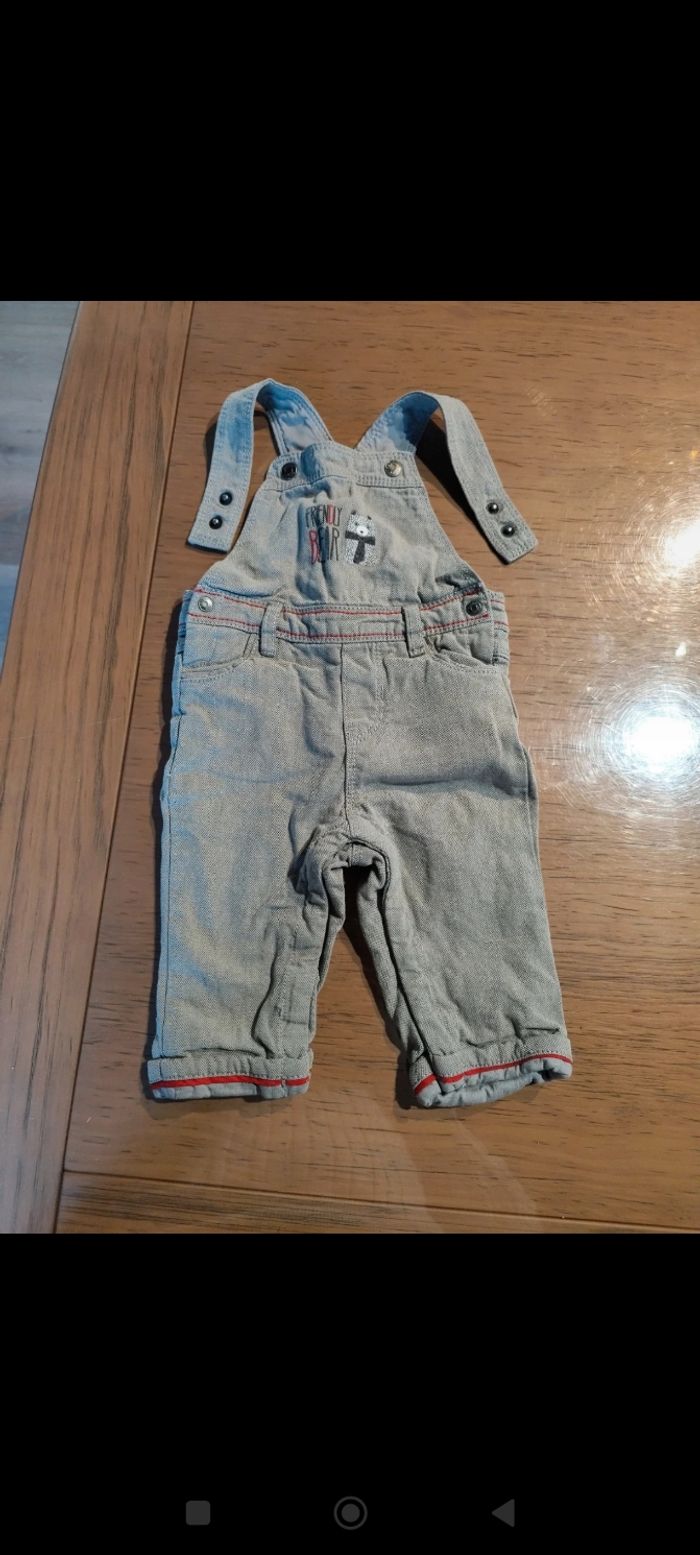 Salopette + haut Obaïbi taille 6 mois - photo numéro 2