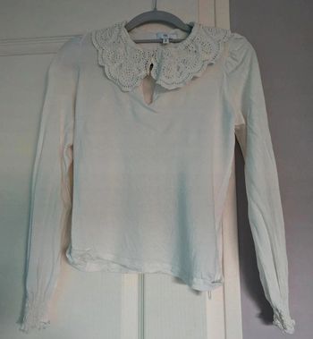 Magnifique blouse/t-shirt blanc La redoute taille S