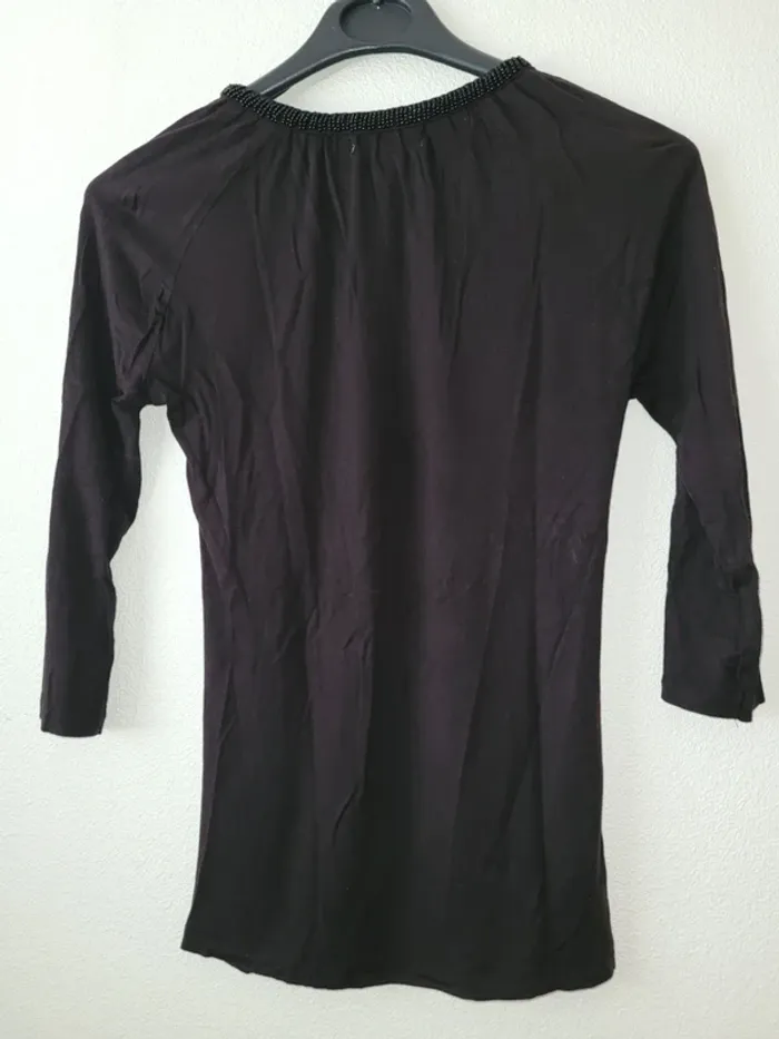 T shirt 3/4 noir - photo numéro 4