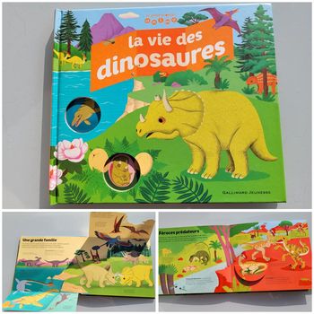 Livre animé à flaps : Le Petit Monde animé Gallimard Jeunesse : La Vie des Dinosaures