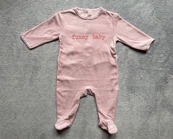 Pyjama velours fille, 6 mois