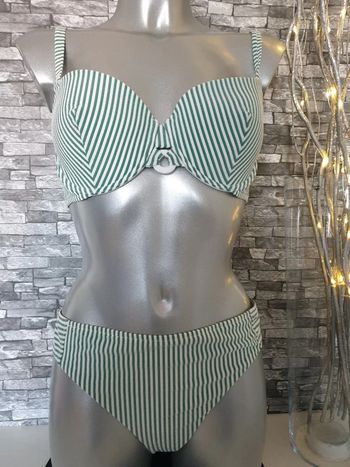 Maillot de bain rayé vert T44/95C