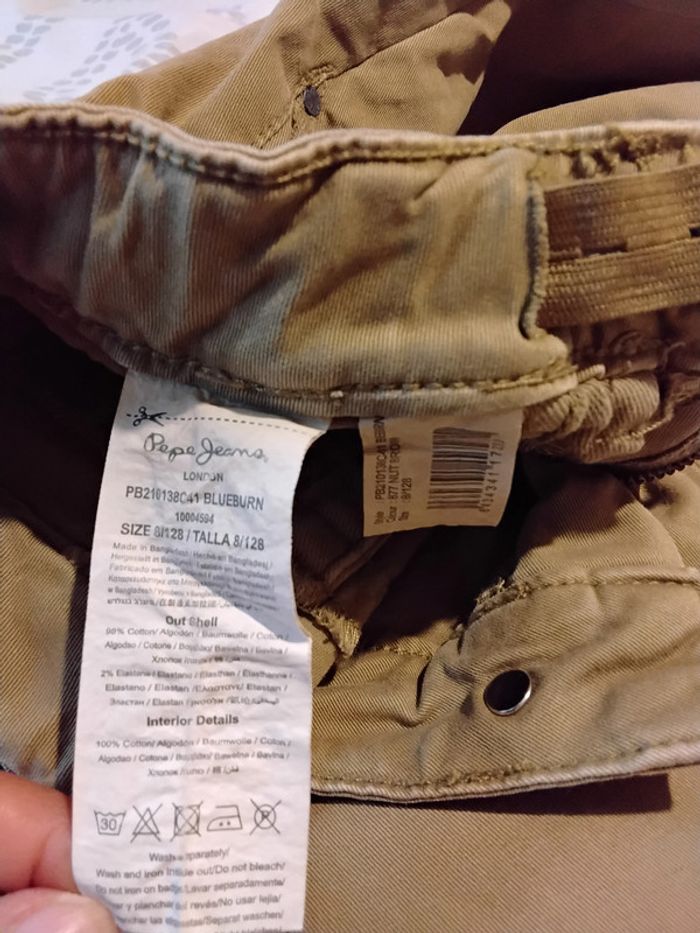 Jean beige noisette Pépé Jeans taille 8ans - photo numéro 5
