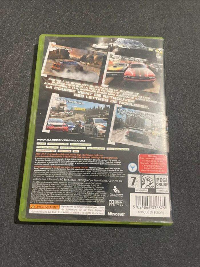 Racedriver Grid Jeu Xbox 360 FR - photo numéro 3
